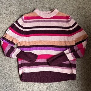 a new day Women's Striped Sweater - Pink, Purple, and Tan